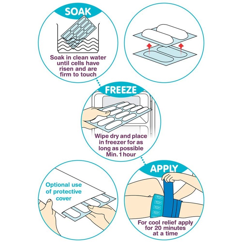 Medichill Cool Cubes, Reusable Multi-Purpose Cold Compress (Large 22x13cm) (10)