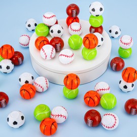 AUUGUU 30 PCS Valentines Cards for Kids School with Sport Ball Fidget Spinners, Kids Valentine Party Favor, Valentine's Day Classroom Prizes, Ideal Valentine Exchange Gift