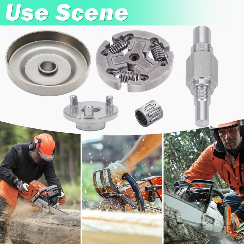 Adefol 3/8" 6T Sprocket Clutch Drum Kit for Echo CS-370