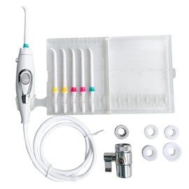 Flosser de agua para uso familiar, irrigador bucal, grifo ajustable de seguridad no eléctrico y spa de ducha, limpieza dental a presión de agua, cuidado bucal dental