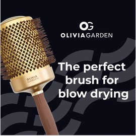 Olivia Garden - Expert Blowout Shine Gold & Brown Hairbrush - 80