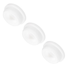 MECCANIXITY 3pcs T-Shaped Silicone Plugs 31.3mm 1 1/4 Inch Dia Snap in Plug Hole Seal Cover Round Rubber Stopper for Kitchen Rubber Bulkheads Waterproof Sealing Plugs White