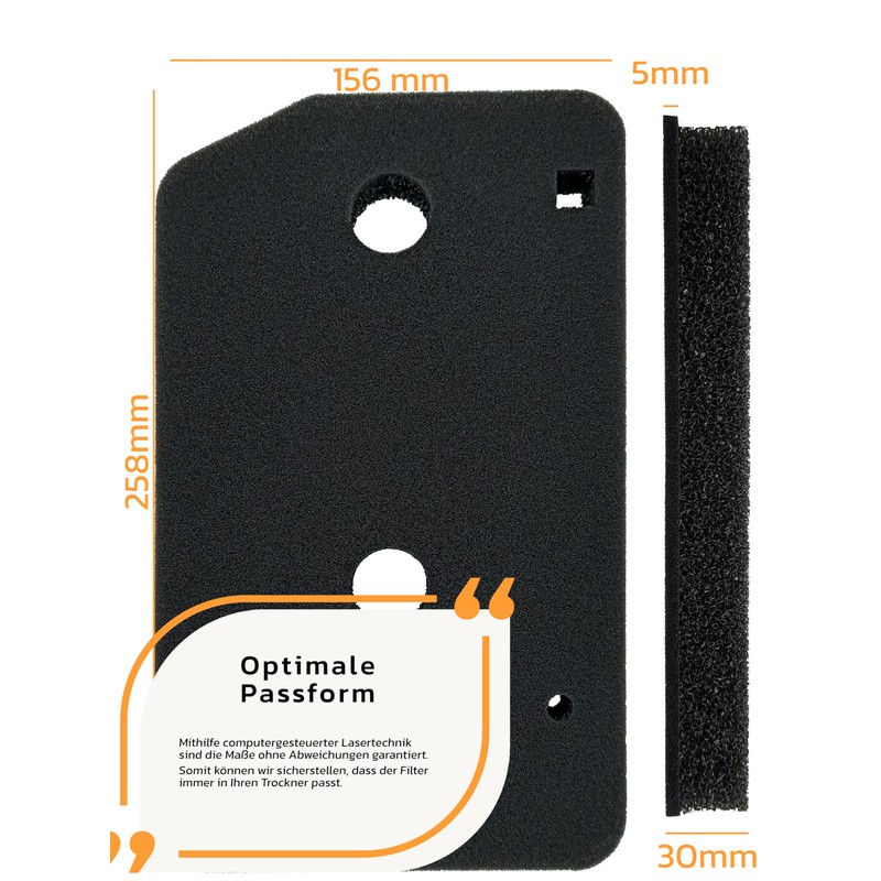 Juma Filter for Miele Dryer Replacement Part Number: 09854412