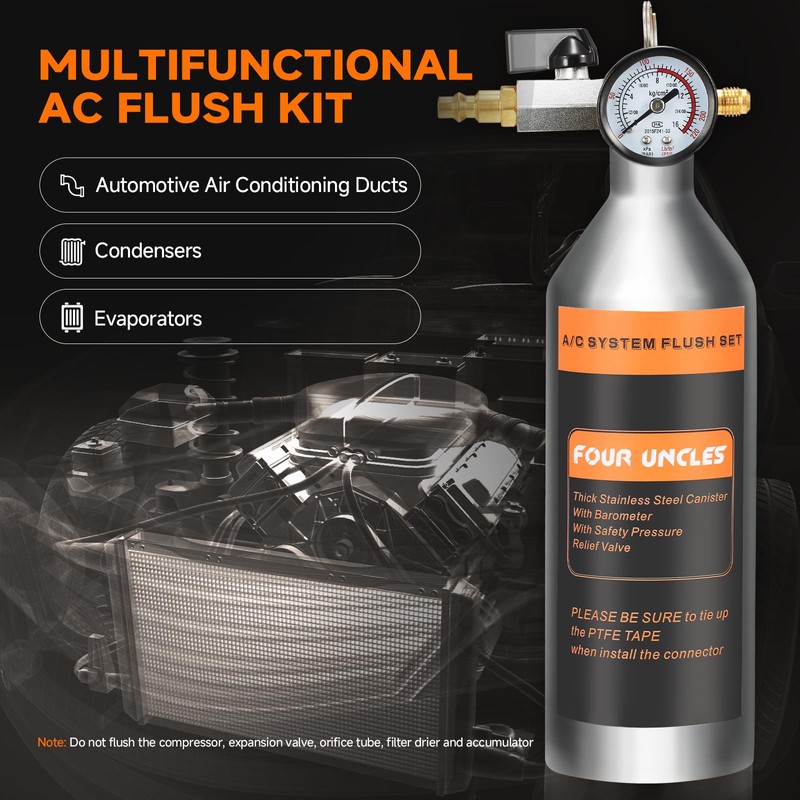 FOUR UNCLES AC Flush Kit - Air Conditioner System Cleaning