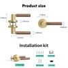 YAGU Wooden Round Passage Lever Door Handle Non-Locking Lever Set