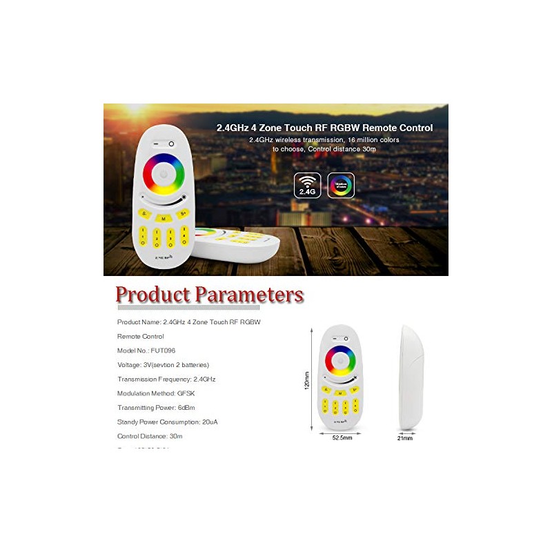 Mi Light Wireless 2.4G RF RGB + White/Warm White Controller