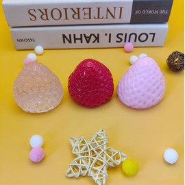Taba Squishy Strawberry , Taba Soft Giant Jelly, Taba Soft Transparent Strawberries, Kawaii Taba Soft, Strawberry Pressure Balls, Handmade taba Soft (Pink + Red+Transparent Pink)