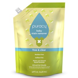 Puracy Puracy Stain Remover - Cleaning Spray, Clothes Stain Remover for Clothes, Laundry Stain Remover Spray for Clothes, Travel Stain Remover, Oil Stain Remover - Natural Spot Cleaner, 48 Oz