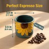GABROC Sunflower Espresso Cups Set of 4-5 Oz Demitasse Blue