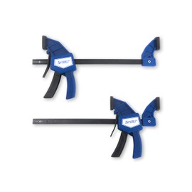 Taytools Quick Adjust Bar Clamp/Spreader, One-Handed Trigger Advancement/Release, 125 Pounds Force Generated, Hardened Steel I Beams for Woodworking, Carpentry and DIY Applications (2, 6 inch)