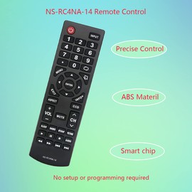 GHUST NS-RC4NA-14 Replacement Remote Control Universal for Insignia TV NS-37D20SNA14 NS-39D310NA15 NS-39D400NA14 NS-39D40SNA14 NS-39E400NA14 NS-39L400NA14 NS-40D40SNA14 NS-40D510NA15 NS-40D510NA15B