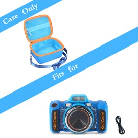 worfty Case for VTech KidiZoom Duo Camera FX Kids Digital Dual Cameras - Travel Protective Carrying Storage Bag (Blue)