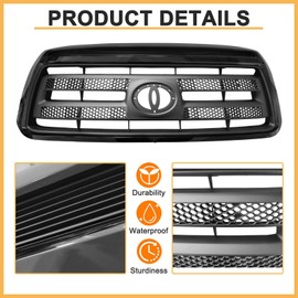 DIBON AUTO Front Bumper Grille For 2010 2011 2012 2013 Toyota Tundra Black Shell With Insert Grill