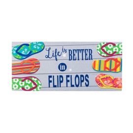 Evergreen la vida es mejor en chanclas Sassafrass alfombrilla decorativa Insertar, 25.4 x 55.9 cm