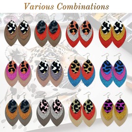 AOUXSEEM 321 Pcs Faux Leather Earrings Making Kit Full Set for Beginners, Contains 96 Pre Cut Evil Eye Earring Pieces with Hooks Jump Rings Opener Earring Display Cards and Self-Adhesive Bags