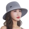 [ホワイトファング] 帽子 バケットハット 日よけ カジュアル 通気性 おしゃれ アウトドア レディース CZA511(グレー)