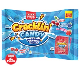 DOUzzle Cracklin Popping Candy (21 Coount, Pack of 1) Individually Wrapped Candies, Birthday Party Favors, Goodie Bags Stuffers - Kosher Parve