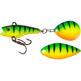 LMAB Good Vibe Jig Spinner with Interchangeable Blade Jig Spinner for Fishing, Bass & Pike Spinjig (21g, Firetiger)