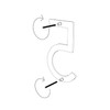 House Number "5" - 245 mm, Design Stainless Steel House