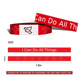 kumamart Bible verse Bracelets With NFC Daily Bible Verse Bracelet Christian Bracelets for Women Men Teens Bible Verse Bracelets Scan God Bracelet Wearable Bible Bracelet Christian Gifts (Red)