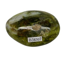93.6g, 2.4"x1.8"x1.1" Natural Untreated Green Opal Palm-Stone Crystal Polished Galet Shape Gemstones @Madagascar, B38307