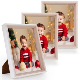 Anhow Set of 3 Picture Frames 15 x 20 cm (6 x 8 inches), Picture Frame Set with Transparent Acrylic Plate Shatterproof for Wall Hangings or Table Decoration - Pink