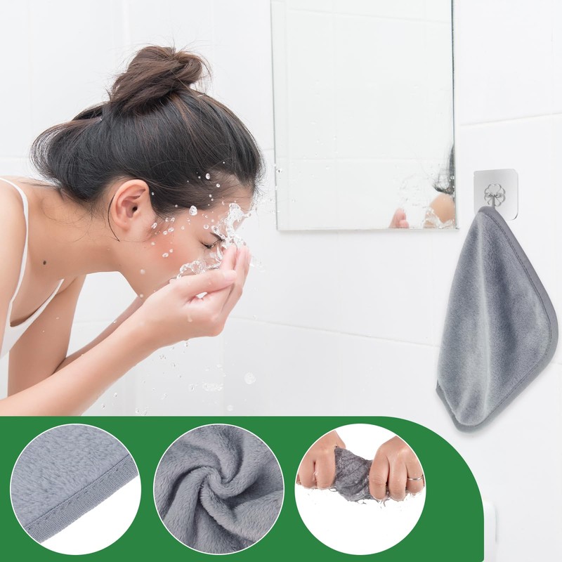5 Pack Make Up Remover Cloth, 7.87 * 7.87in Flannel