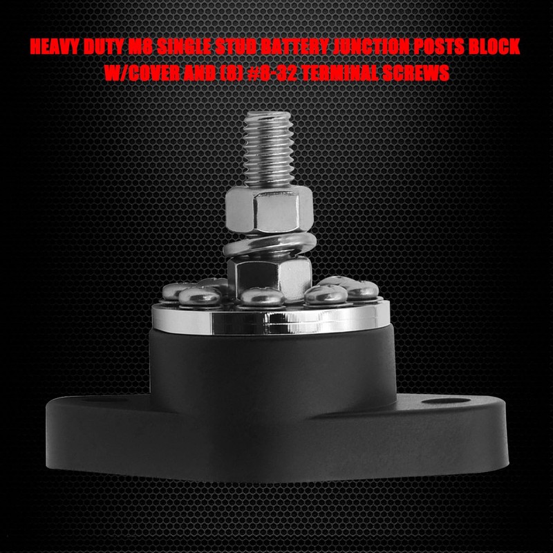 Ampper M8 (5/16") Power Distribution Block Bus Bar 12V with