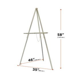 DJAR 3 Pcs 63" Wooden Easel Stand for Sign, Dual-use Adjustable Height, Wood Floor Display Easel for Wedding, Welcome Board, Poster, Picture, Photo- Green