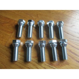 RED PIRANHA 10 pcs. Tapered Lug Bolts 1/2" -20 1 3/4" RH Thread 60 Degree Conical Seat