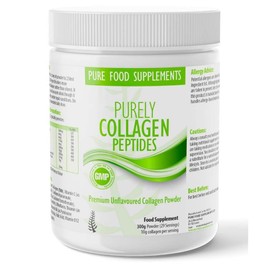 Collagen Powder Unflavoured Collagen Peptides with essential Vitamins (Hyaluronic acid, Biotin, Vitamin C, B12, etc) Tasteless easy dissolving formula – UK Made