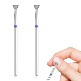 2PCS Sanding Disc Nail Drill Bits for Acrylic Nails, Flat Cuticle Removal Nail Drill Bits Professional Diamond Carbide Nails Drills Bit Manicure Grinding Head Tools
