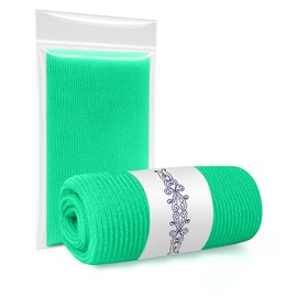 Criyar One Pack, Reusable Back Scrubber for Shower, Body Scrubber Exfoliator, Exfoliating Washcloth, Loofah(Deep Green)