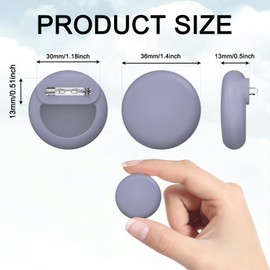 Air Tag Holder for Kids with Pin, Safe Hidden Lightweight GPS Tracker for Kids Compatible with Apple Air Tags for Child, Elderly, Clothing, Pants, Shoe, Backpack (Grey Blue+Sky Blue)