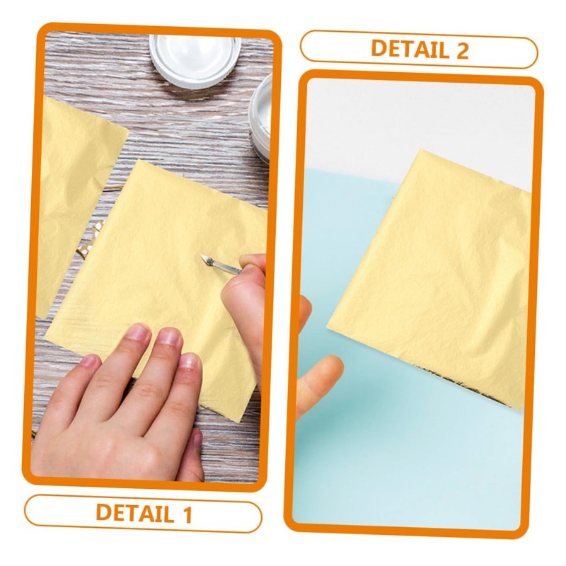 KONTONTY 200 Sheets Craft Foil Flakes for DIY Projects Imitation