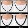 Jewelry Chain Men Cuban Links Black Curb Hiphop Necklace Gifts