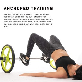 AXLE Olympic Barbell | with Optional Weighted Olympic Plate Loading | Fully Collapsible Home Gym Equipment