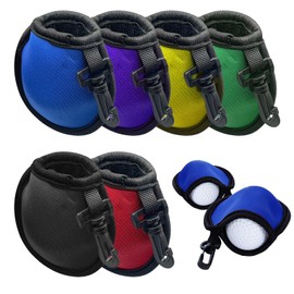 FUIPVGI Golf Ball Cleaning Bag, Golf Ball Bag, Golf Ball Storage Bag with Hanging Clip, Golf Ball Waist Bag, Golf Bag for Golf Storage, Golf Gifts for Men and Women, 6 Colors