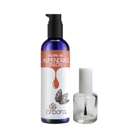 Árbora Kit para cuidado de uñas y suavizar cutículas | Aceite de Almendras + Aplicador | Nutre, Hidrata y FORTALECE | Repara uñas dañadas | Para un crecimiento Sano | Aceite certificado 100% Puro 90ml