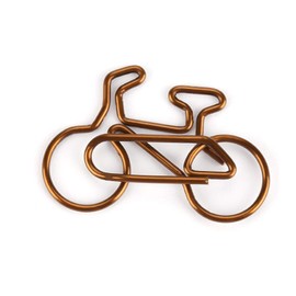 Paper Clips, Pack of 20 Bicycle Paper Clips, Medium Sizes, Brown Metal Bicycle Shape Paper Clips, Coffee Colour Bookmarks, Office, School, Stationery Clip