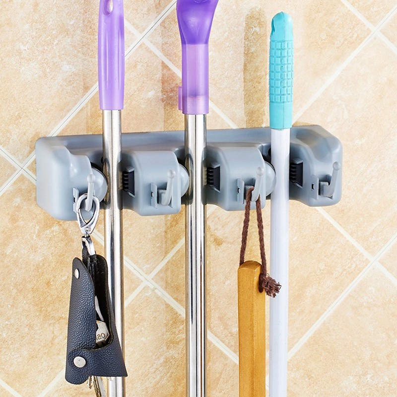 Vicloon Broom Mop Holder Tidy Organizer, Wall Mounted Organizer with