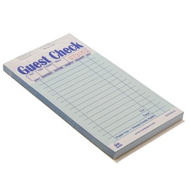 AmerCare Royal Green Guest Check Paper Receipt Book, Carbonless Order Book with 17 Lines, 2 Part Booked, Case of 50 Server Notepad Books