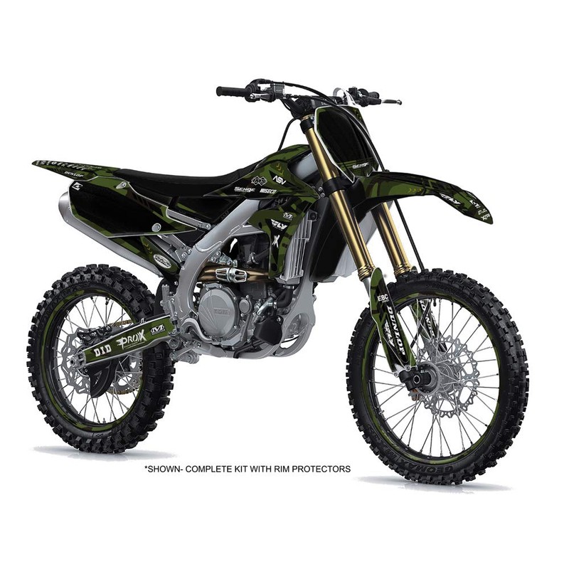 1993-1995 YZ 250 2-STROKE APACHE Green Senge Graphics Base Kit