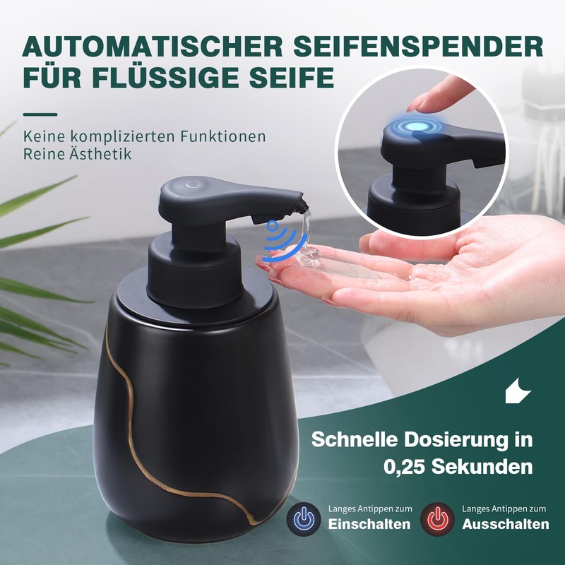 BosilunLife Automatic Electric Soap Dispenser with Sensor, No Touch Sensor,