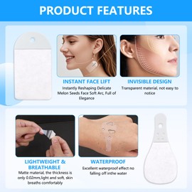 FAMULP 188 Pcs Face Lift Tape Invisible with String, Facelift Tape for Face Invisible Friendly Use