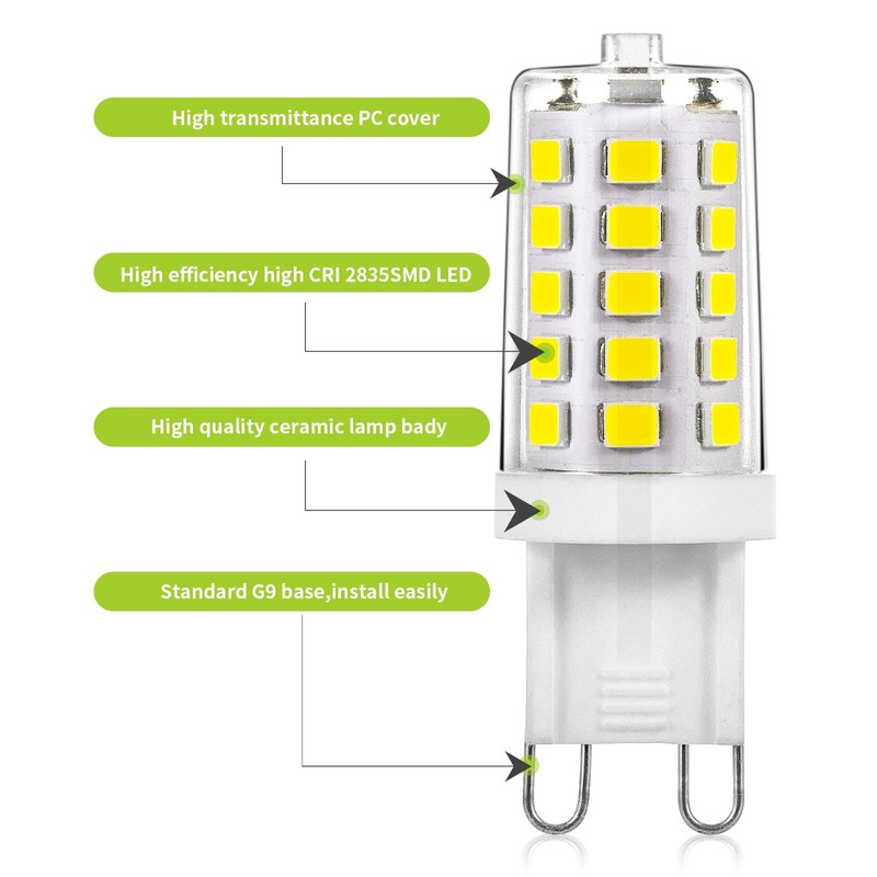 Joutameili 10 Pack G9 LED Bulb 4W Equivalent 40 Watt,