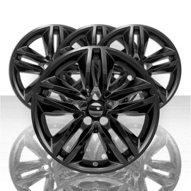 Auto Reflections Set of 4 18" 5 Double Spoke Wheel Skins for Ford Edge 2015-2018 - Black