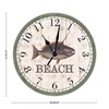 Beach Clock Blackhead Seabream Hanging Clock Beach Party 10inch Silent