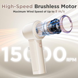 Portable Handheld Personal Cool Fan for Travel - 4000mAh Rechargeable Battery Powerful Mini Fan for Personal,Women,Men,15000RPM High Speed,18H Cooling Time,Summer Essential for Outdoor,Camping,Hiking