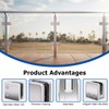 Glass Clamp,316 Stainless Steel 5/16", 3/8", 1/2" Adjustable Railing Glass